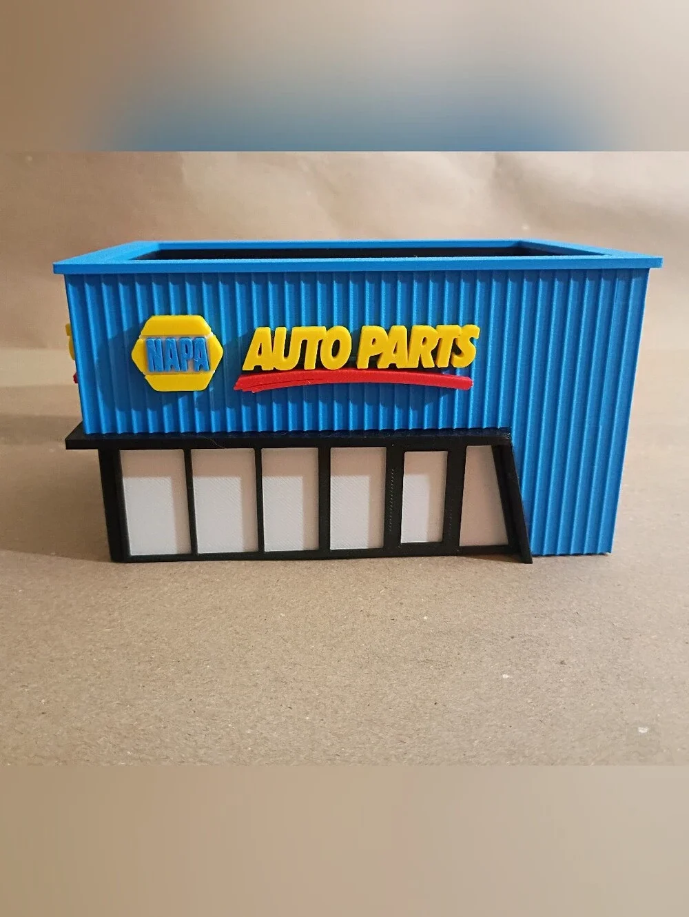 Auto Parts Blue Diorama Building